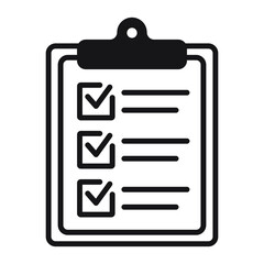 Clipboard icon. Checklist sign symbol for web site and app design.