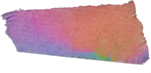 crumpled pieces of neon cloth sticker tape