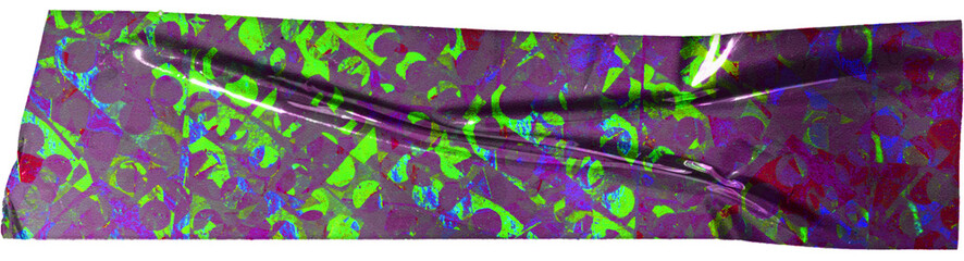 shiny holographic foil sticker snip isolated