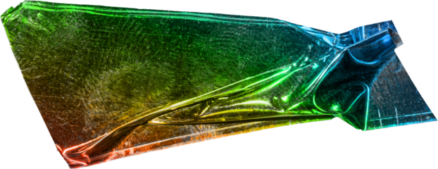 shiny holographic foil sticker snip