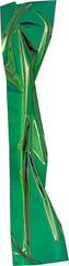 shiny green crumpled foil sticker