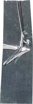 silver shiny metallic sticker or adhesive piece