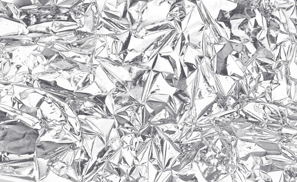 Crumpled Silver Surface Textures