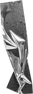 metallic sticky teared sticker shape isolated