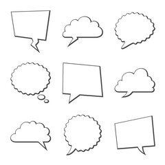Collection of speech bubbles isolated