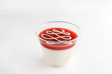 Panna Cotta on a white background