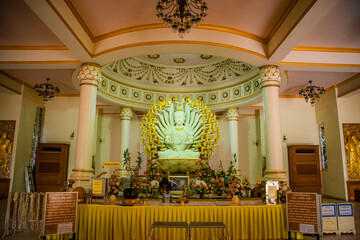 Wat Si Mahapho temple and buddha statue in Nakhon Pathom, Thailand