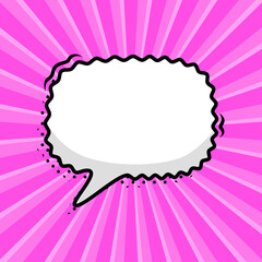Hand drawn speech bubbles isolated