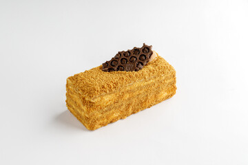 Napoleon cakes on a white background