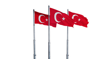 Turkish Flag, Turkish State 3D Flag Study