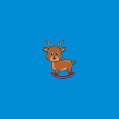 Cute Baby Deer Mascot Logo Design