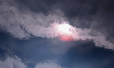 Fototapeta na wymiar Iridescent Pileus Cloud, Nature background