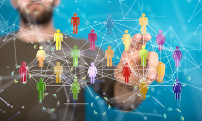 business conference team work connection digital concept