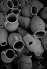 clay vase pile