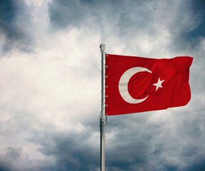 Turkish Flag, Turkish State 3D Flag Study