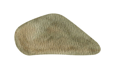 Brown rock stone watercolor clipart.