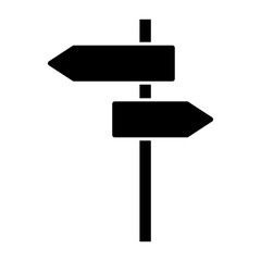 Signpost, Road Sign Icon Vector Design Template