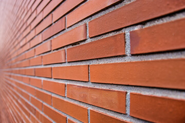 Brick wall with diminishing perspective