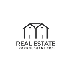 Residential, property, hotel and apartment business logo. With vector illustration concept.