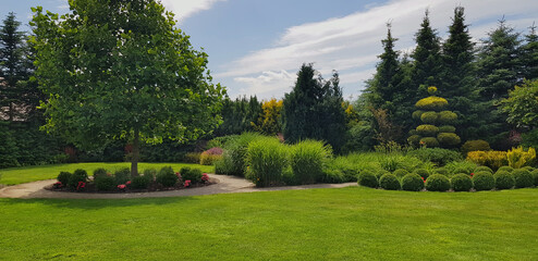 Garden panoramic view
