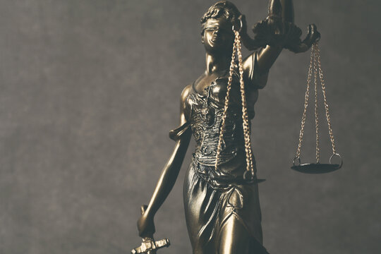 Statue of Justice symbol, legal law concept 