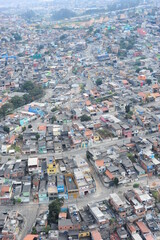 aerial view of the community on the outskirts of São Paulo Brazil