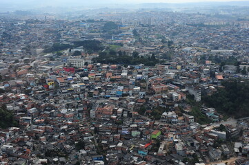 Fototapeta premium aerial view of the community on the outskirts of São Paulo Brazil