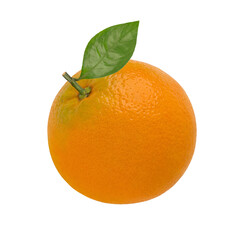 Orange, whole fruit isolated on white background