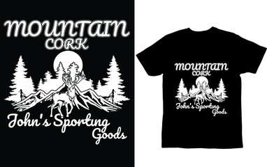 mountain cork john's...T-shirt design template