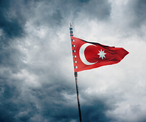 turkey flag, turkish state and waving flag
