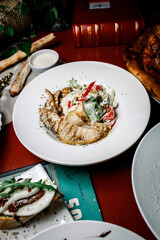 grilled chicken with vegetables