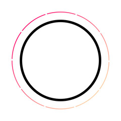 gradient circle frame element
