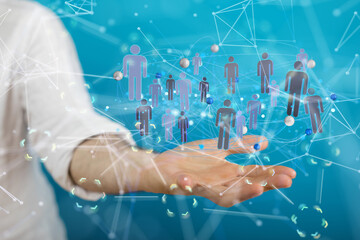 conference team work connection digital concept