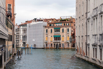 The grand canal in Venice on a summer day