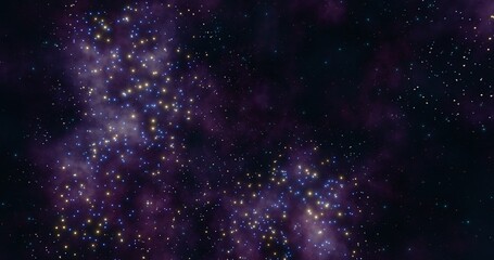 Nebula background. Galaxy in the universe. 3d rendering.