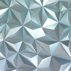 Abstract gray low poly triangle geometric background. 3d rendering.	