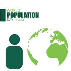 World Population Day Vector. Good for media history, advertisements, posters. Simple and elegant design