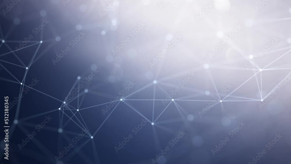Wall mural digital technology network lines looping background.