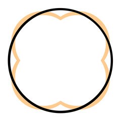 pastel circle line frame
