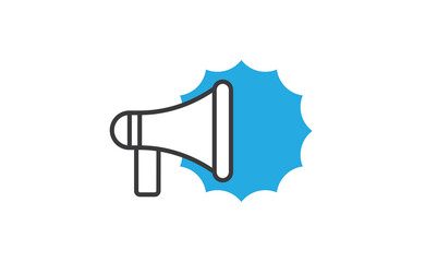 Megaphone icon. Loudspeaker vector illustration. Loud message promotion offer symbol.
