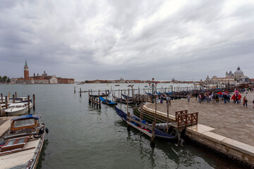 Fototapeta premium View of the Church of San Giorgio Maggiore from the St Mark's square in Venice