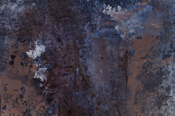 Blue wall background with abstract spots. Beautiful pearly texture, abstract wall surface background, vintage surface texture with copy space, unusual spotty surface.