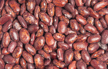 Close-up red beans background top view