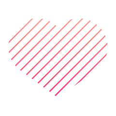 gradient line pattern heart
