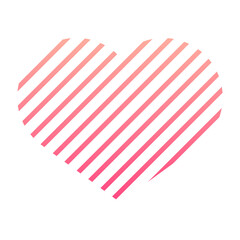 Obraz premium gradient line pattern heart 