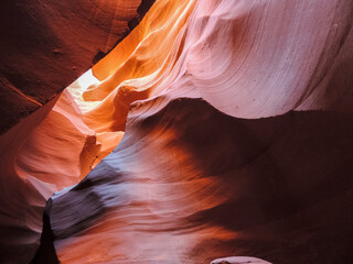 Antelope Canyon in the Navajo Reservation near Page, Arizona USA