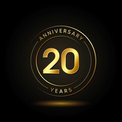 20 Years Anniversary Celebration Vector Template Design Illustration