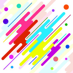 Abstract colorful background of various rounded shapes. Vector illustration