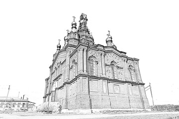 Church of Alexander Nevsky in the city of Verkhnyaya Tura. Russia