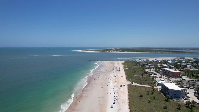 Aerial View of Vilano Beach in Summer